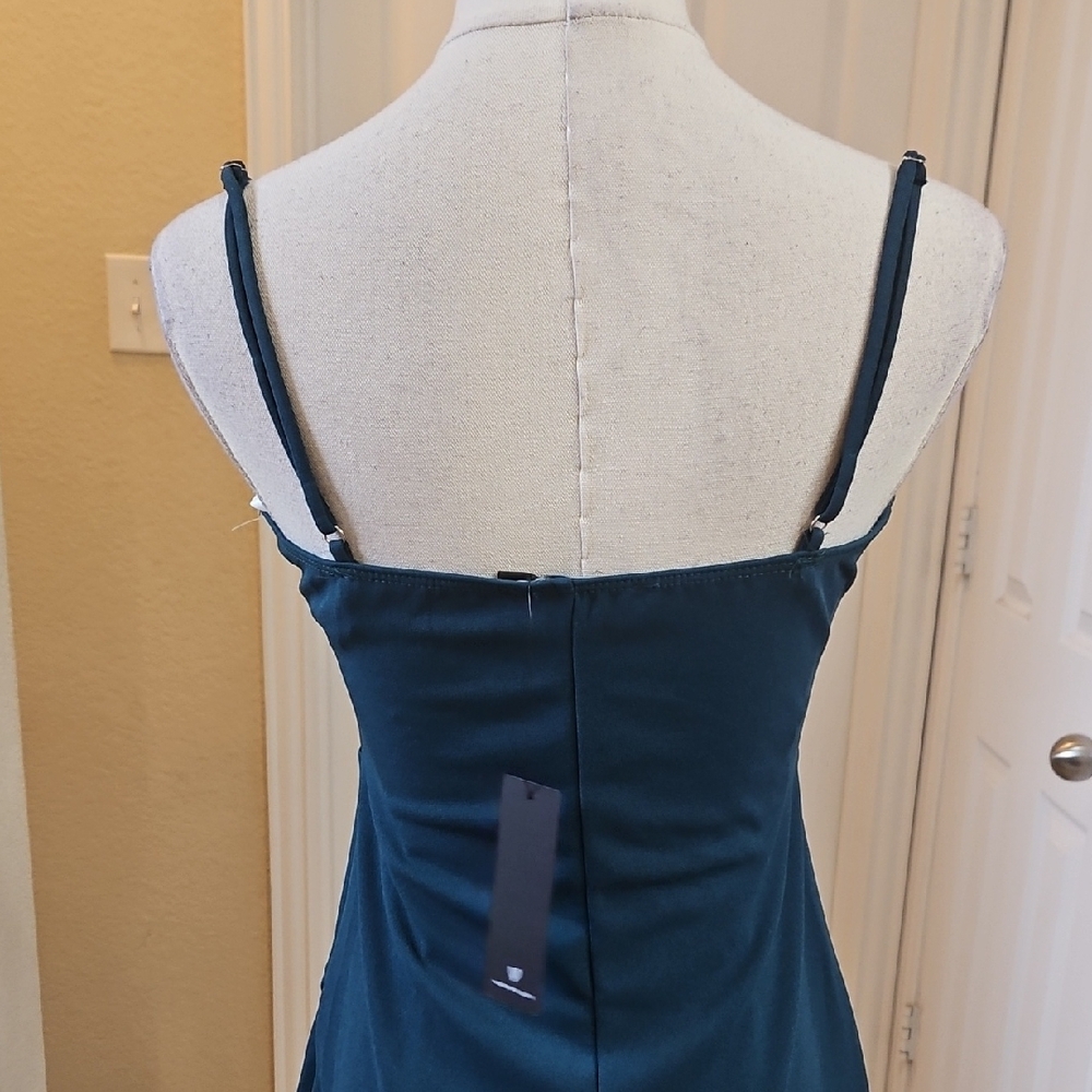 Lulu's Dark Teal Sexy Cutout Mini Dress Size Medium NWT - Picture 8 of 10